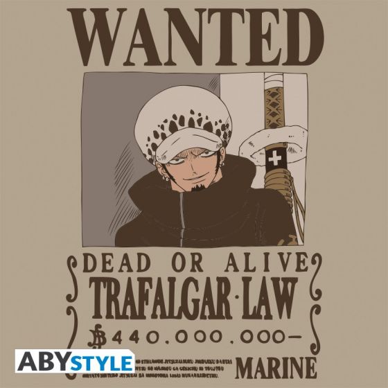 T-SHIRT ONE PIECE "Wanted Trafalgar Law" Medium